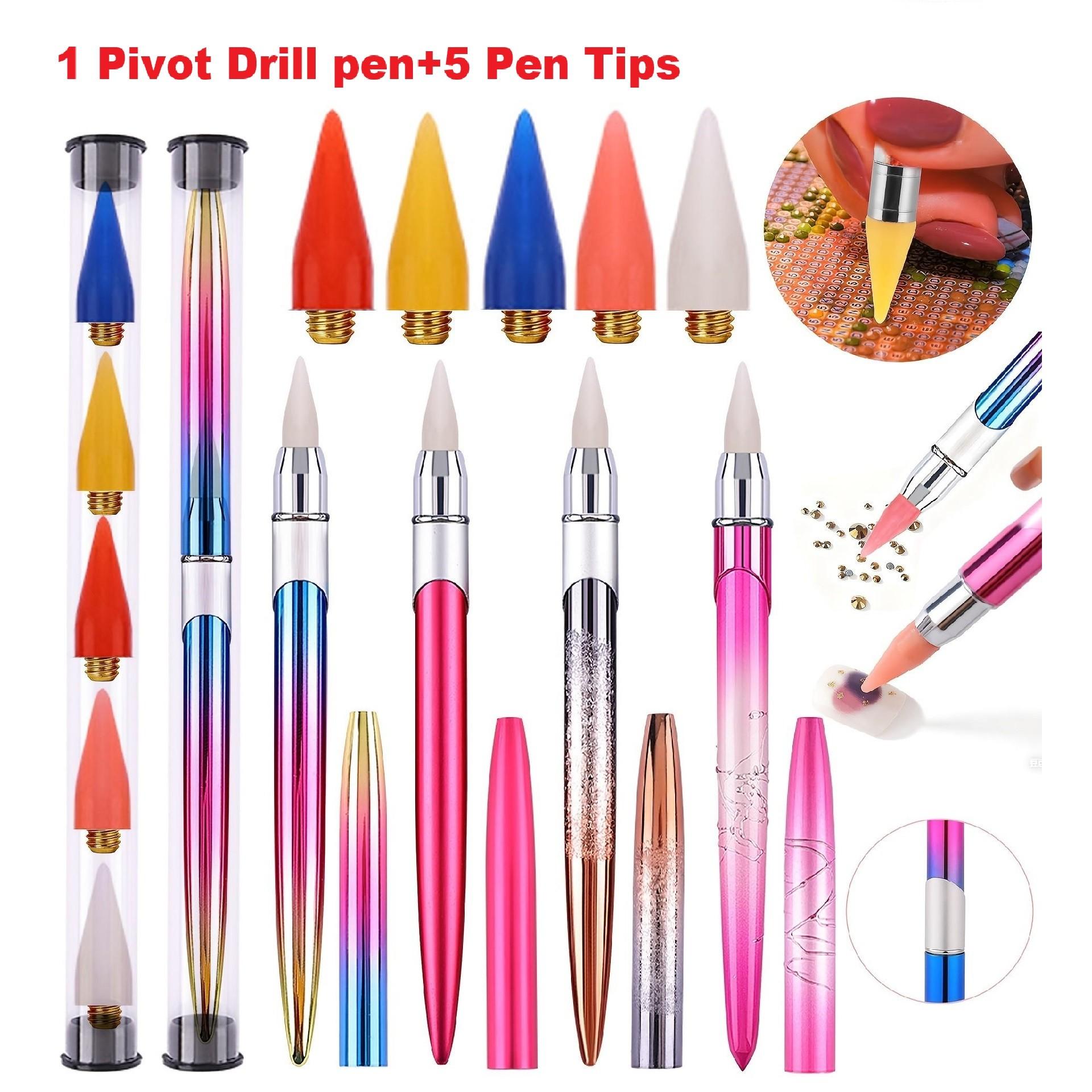 Nail Art Dotting Tool - ワックス不要の自己粘着ダイヤモンドペインティングペン、ダイヤモンドペインティングドットペン、DIYクラフト、ダイヤモンドペインティング、クロスステッチ、ネイルアート、ラインストーン拾い取り、ドットペンに最適