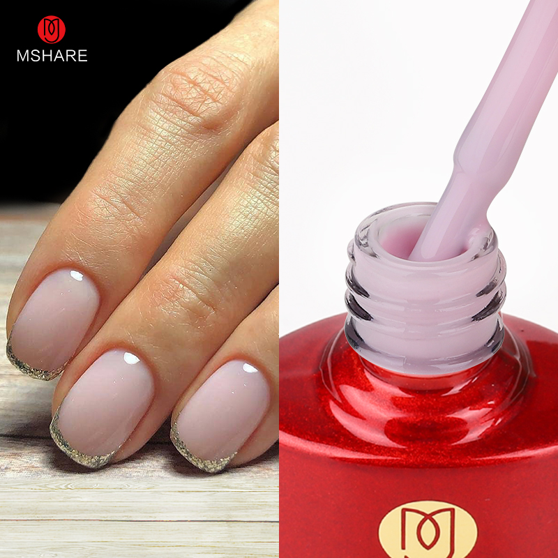 Nail Art One Piece - MSHARE ミルキーローズラバージェル迷彩爪ベースネイルジェルカラーコート 10 ミリリットル UV LED