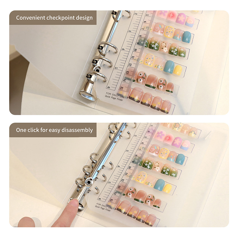 Nail Art One Piece - 新しいネイルアート作品収納ブック 大容量展示フォトアルバム カードクリップディスプレイボード DIYシンプルアルバム収納ブック