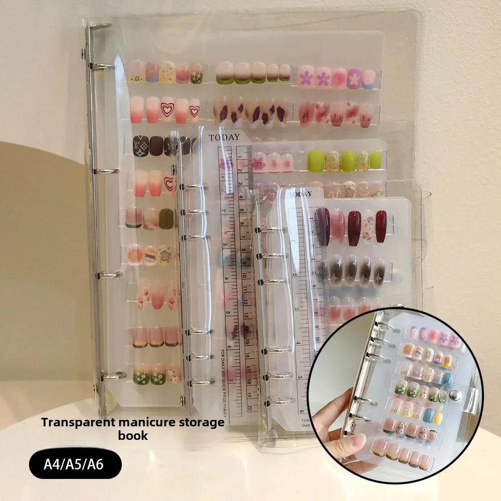 Nail Art One Piece - 大容量ネイルアート作品収納ブック展示フォトアルバムカードクリップディスプレイボードDIYシンプルアルバム収納ブック