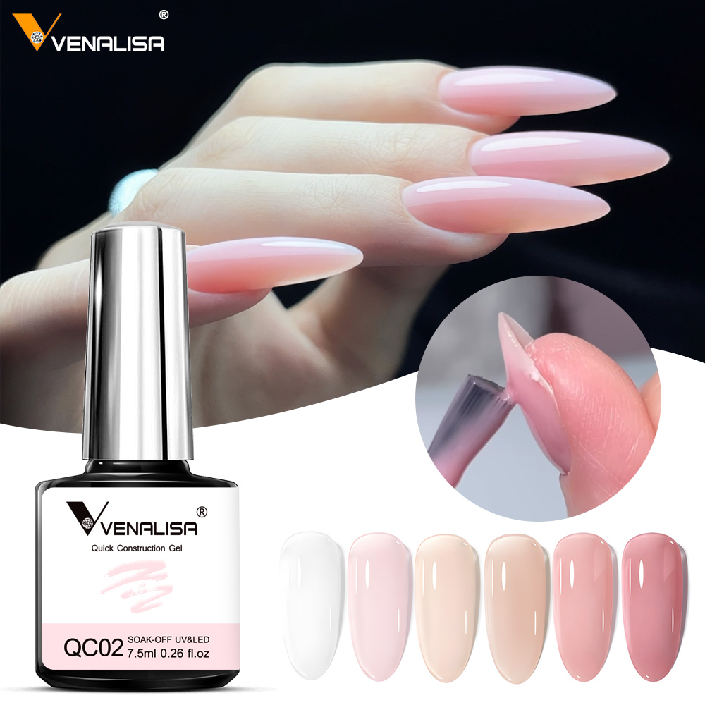 Nail Art One Piece - VENALISA-クイックコンストラクション用ジェル,半透明,フランスのマニキュア用,UV LED硬化