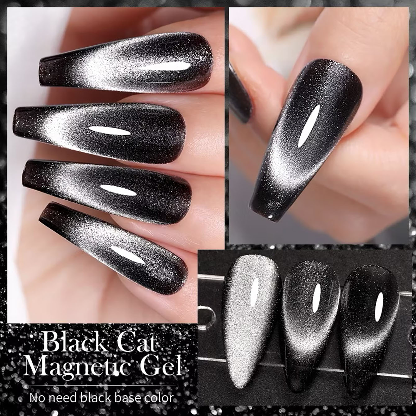 Nail Art Trend 2026 - MIANEL 10ML 2026新作ブラックパールキャッツアイジェルポリッシュ - バイタルトレンド輝くキラキラ電球キャットマグネットネイルアート
