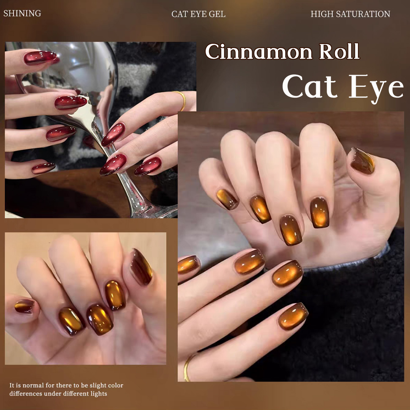Nail Art Trend 2026 - ZH 12ML ショーフォークトレンド キャットアイジェルネイルポリッシュ 2026年新トレンド、キラキラ輝く魅力的なグレートーンガラスビーズキャットアイネイルアート