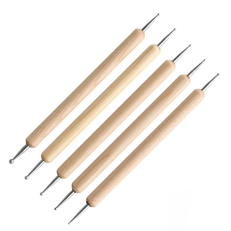 DIY木製ネイルクレイ彫刻ツール、陶器とセラミックアート、エ - Nail Art Dotting Tool のレビューと価格