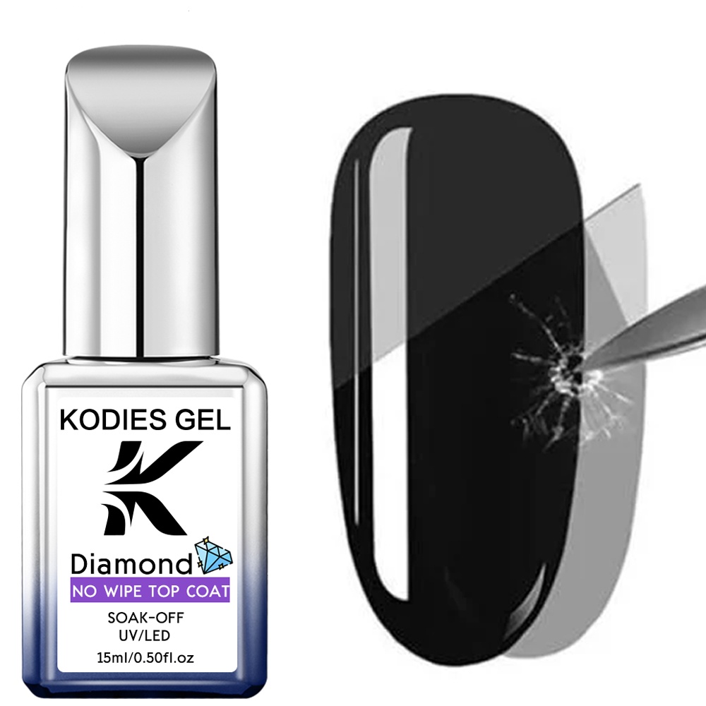 KODIES ジェル ダイヤモンド トップコート ノンワイプ - Nail Art Glossy のレビューと価格