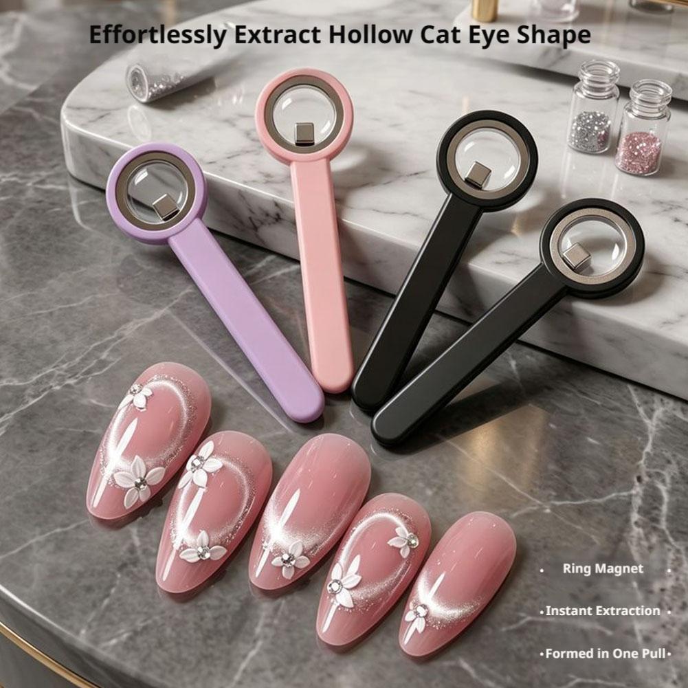 中空キャットアイマグネットリング型ネイルアートアクセサリー均 - Nail Art Glossy のレビューと価格