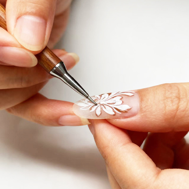サンダルウッドネイルドットペン両端ネイルアートドッティングツ - Nail Art Dotting Tool のレビューと価格