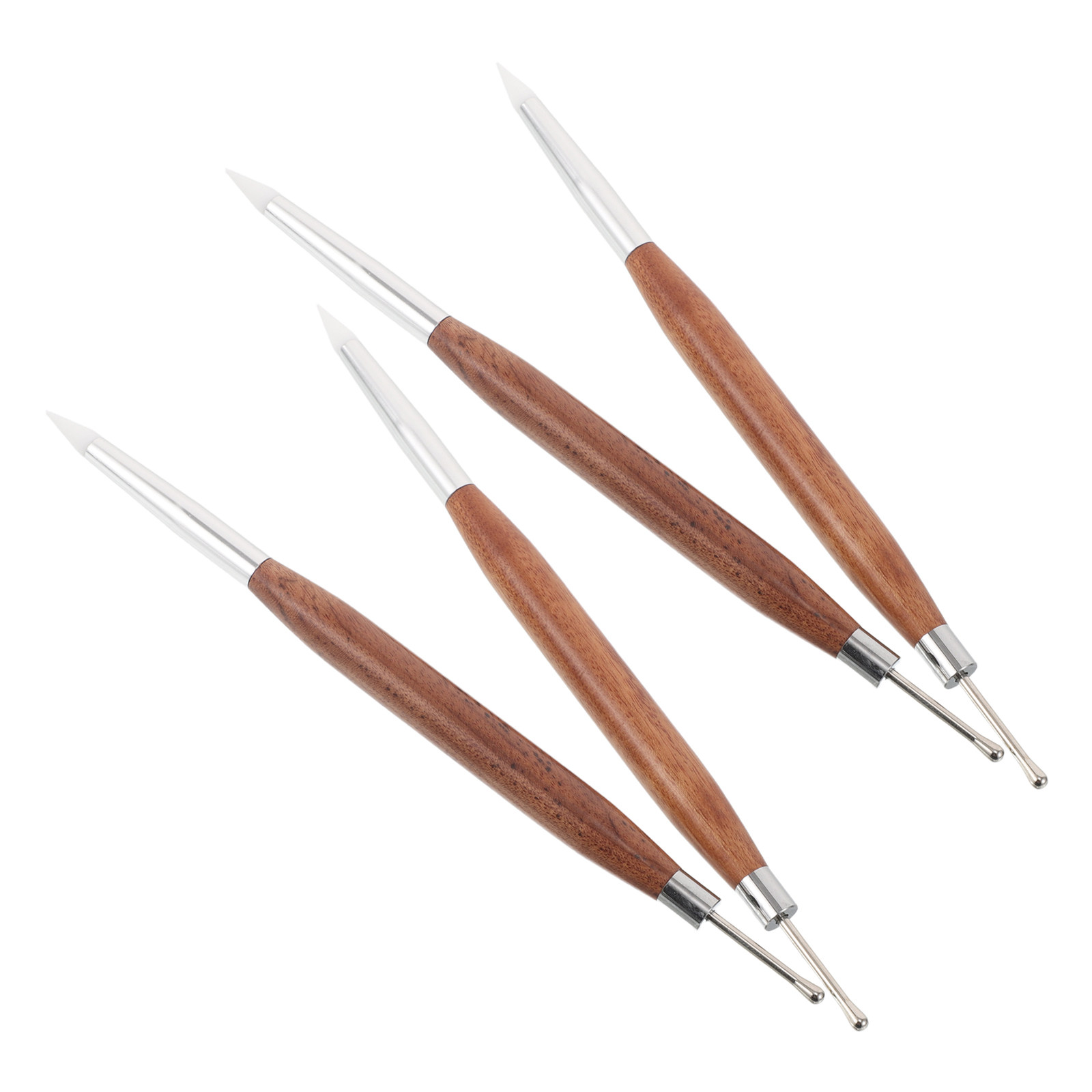 2 個ネイルアートライナーブラシダブルエンドネイル描画ペン木 - Nail Art Dotting Tool のレビューと価格