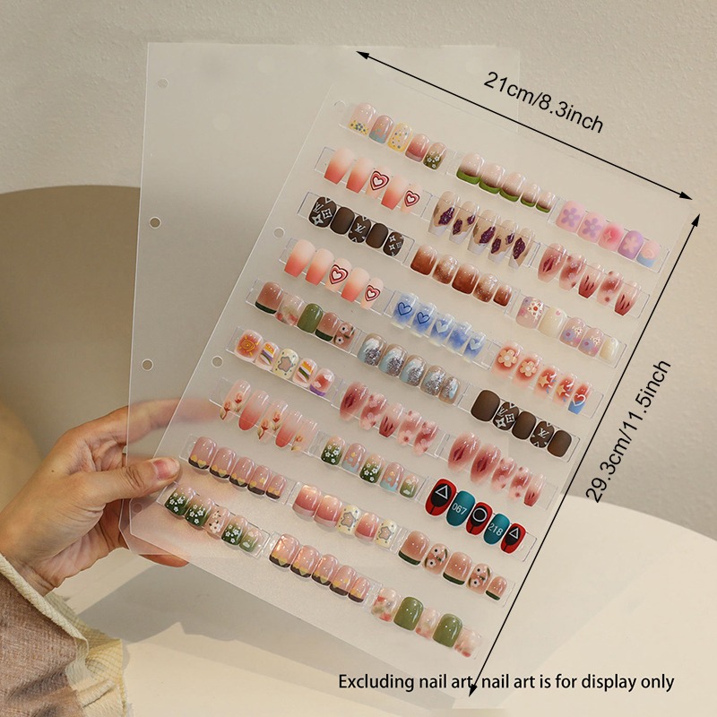 大容量ネイルアート作品収納ブック展示フォトアルバムカードクリ - Nail Art One Piece のレビューと価格