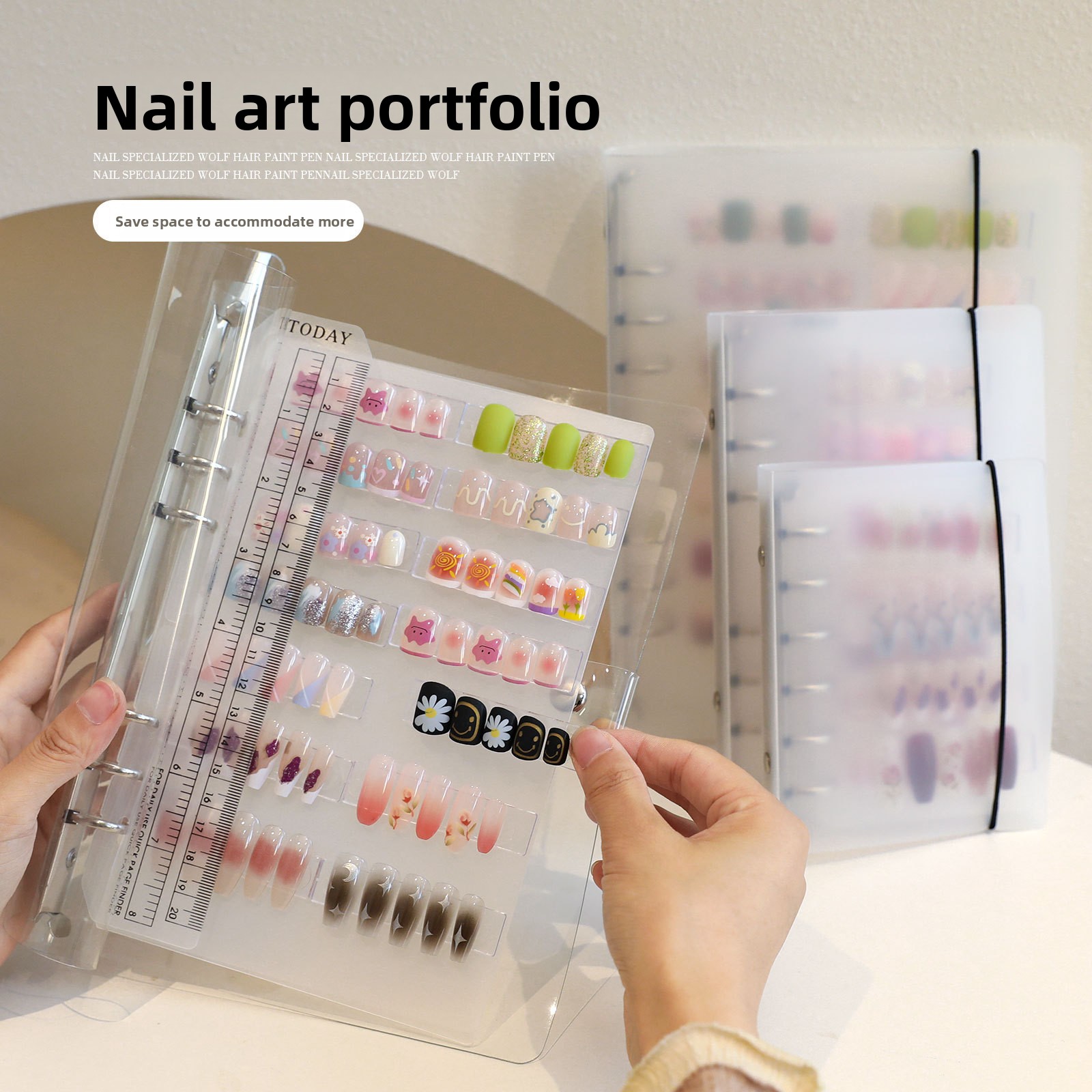 大容量ネイルアート作品収納ブック展示フォトアルバムカードクリ - Nail Art One Piece のレビューと価格