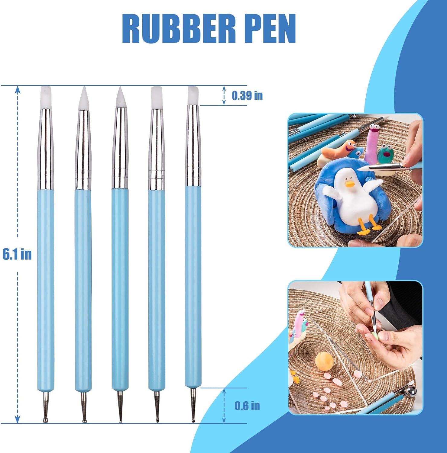 モデリングクレイ彫刻ツールセット、ドレーションペン、ボールス - Nail Art Dotting Tool のレビューと価格