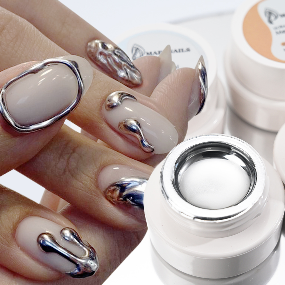 5ml シルバーゴールドメタリックジェルネイルポリッシュ ク - Nail Art Glossy のレビューと価格