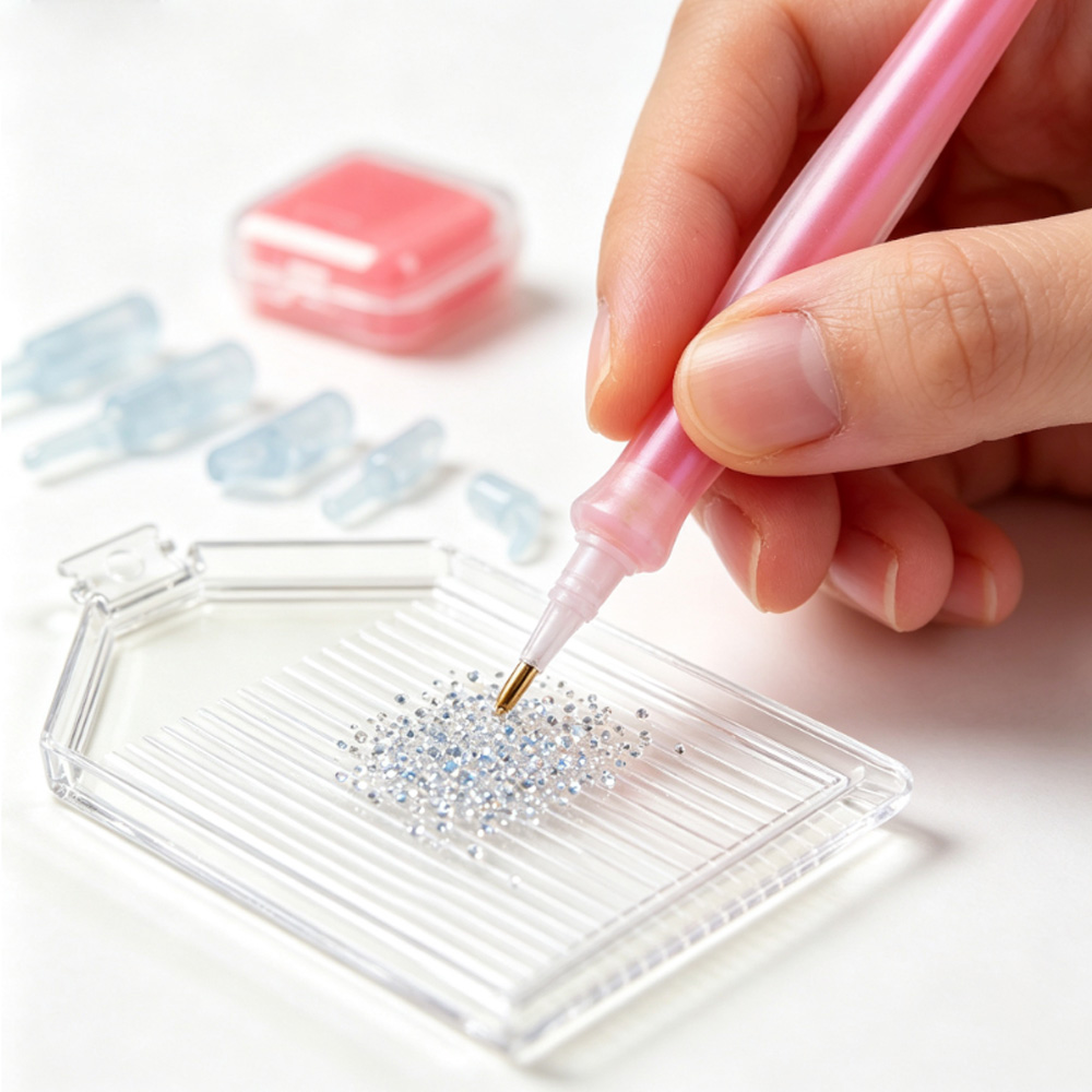 ダイヤモンドペインティングアクセサリーペントレイセット、ネイ - Nail Art Dotting Tool のレビューと価格