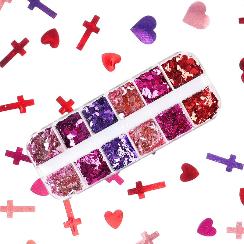 混合色の蛍光蝶キラキラまつげ延長アクセサリーネイルアートグリ - Nail Art Glossy のレビューと価格
