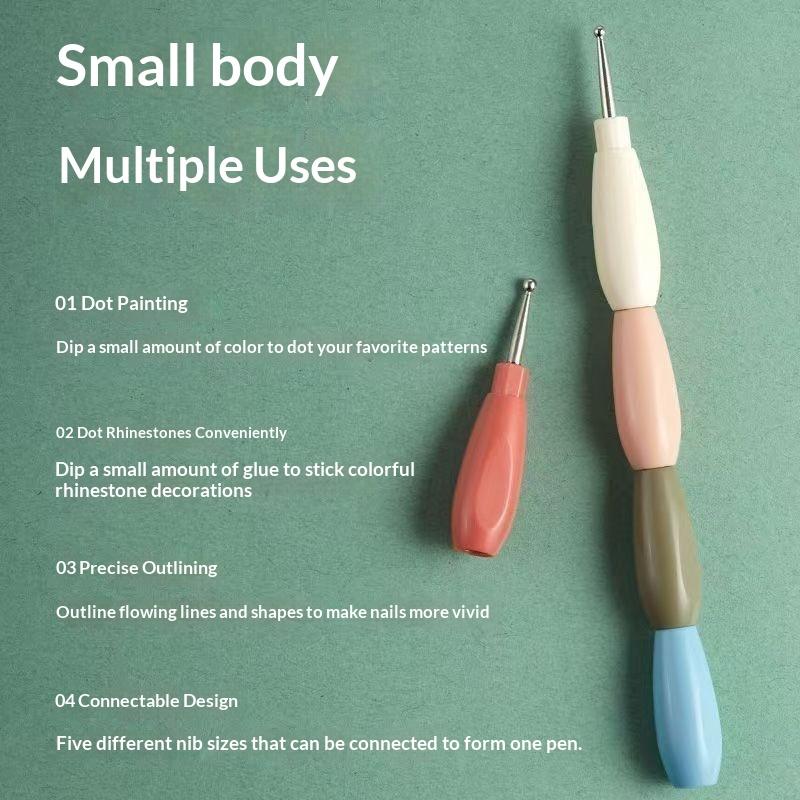 ネイルアートドットペンセット 5本セット インターロック式  - Nail Art Dotting Tool のレビューと価格