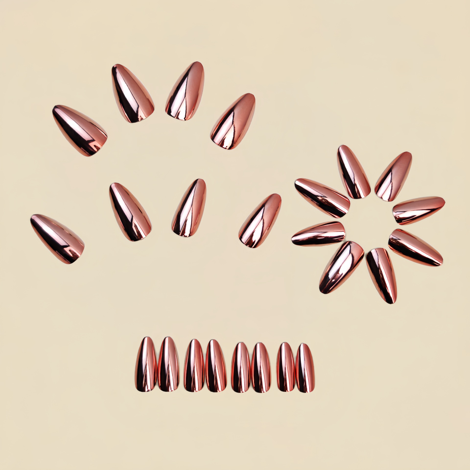 女性・女の子向けミディアムサイズのフェイクネイル、ホログラフ - Nail Art Glossy のレビューと価格