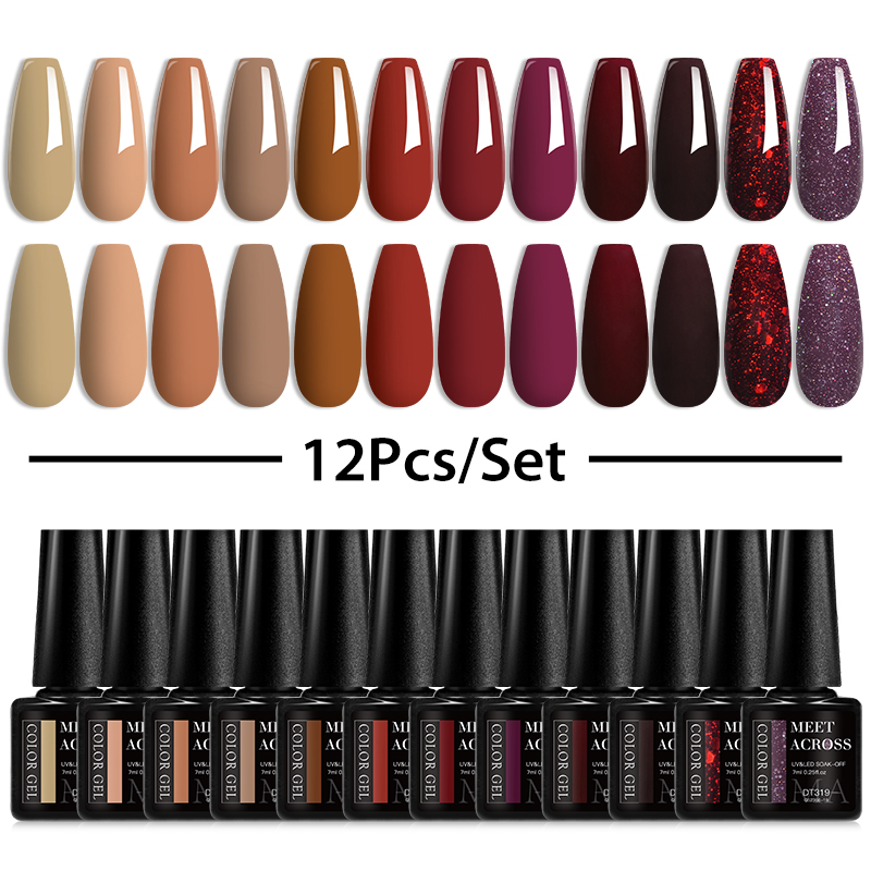 セミパーマネントUVジェルネイルポリッシュセット,ソークオフ - Nail Art Glossy のレビューと価格