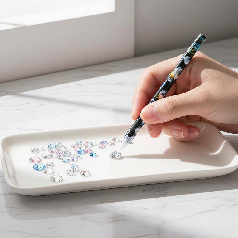 ネイルアートドットペンシル 1個入り ワックスラインストーン - Nail Art Dotting Tool のレビューと価格